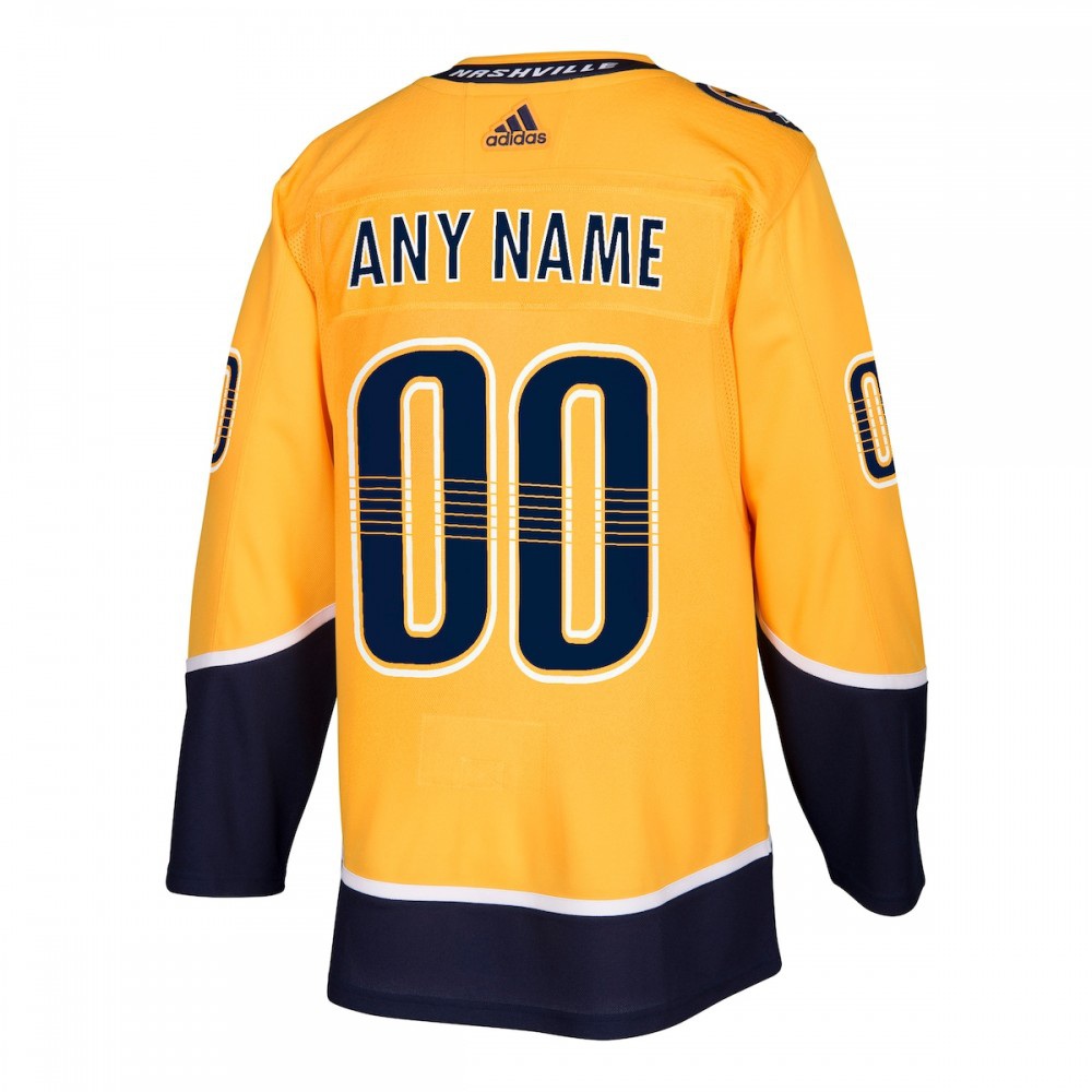 Nashville Predators adidas Authentic Custom Jersey - Gold-Pro Kit Vault | Brand New 26/27 Sports Jerseys